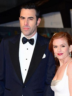 Isla Fisher and Sacha Baron Cohen