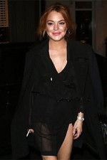 Lindsay Lohan ran nude through London store