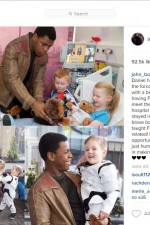 John Boyega surprises kids at London hospital as toy-giving Finn