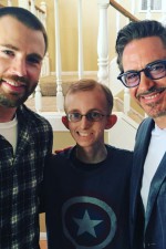 Robert Downey Jr., Chris Evans and Gwyneth Paltrow visit young cancer patient