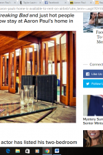 Which celebrity home is available for rent on Airbnb?