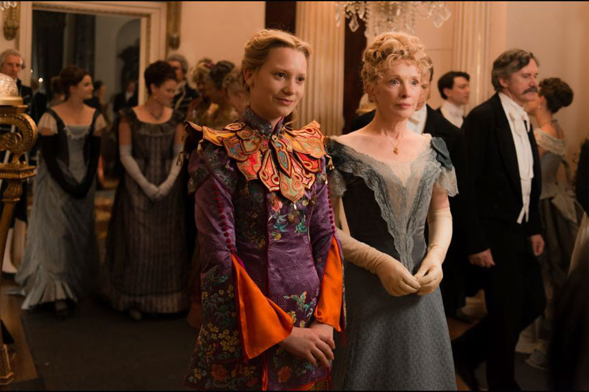 Mia Wasikowska and her Alice Costume
