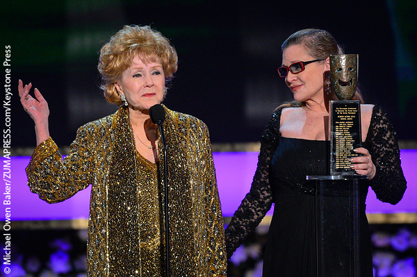 Debbie Reynolds and Carrie Fisher