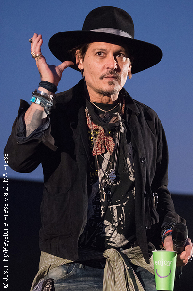 Johnny Depp at Glastonbury