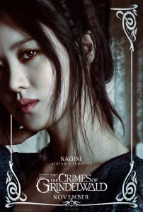 Claudia Kim as Nagini in The Crimes of Grindelwald Claudia Kim as Nagini in The Crimes of Grindelwald