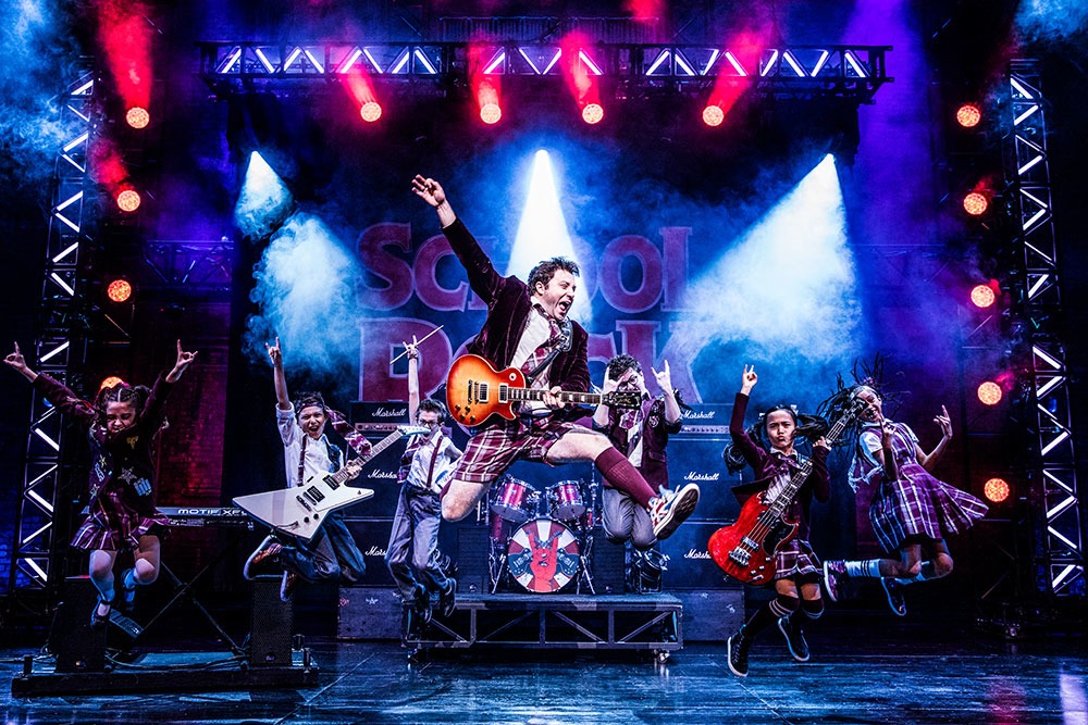 Cast of School of Rock at the Ed Mirvish Theatre
