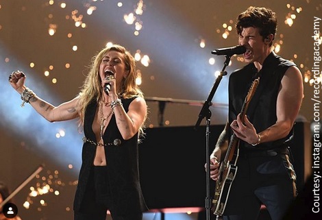 Miley Cyrus and Shawn Mendes