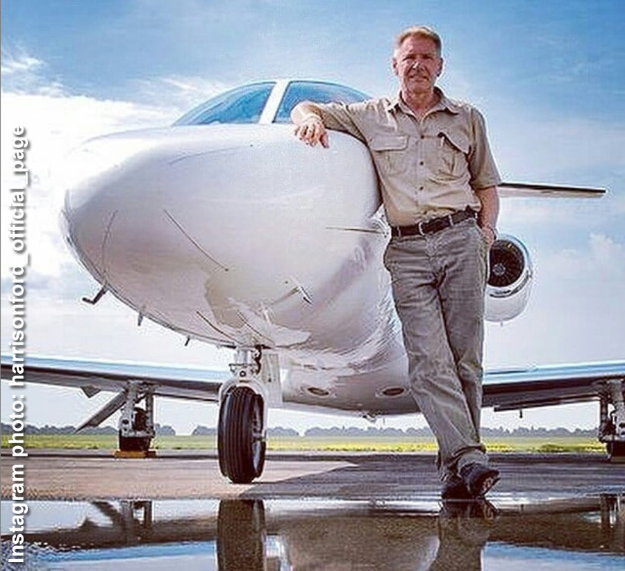 Harrison Ford and his plane on Instagram