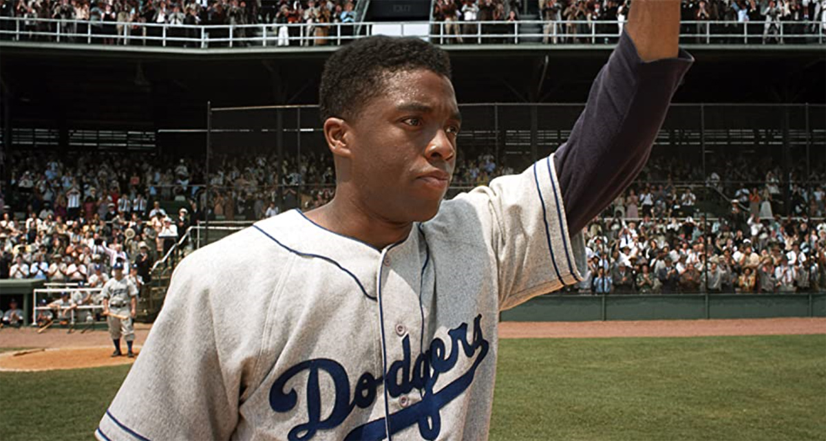 Chadwick Boseman in 42