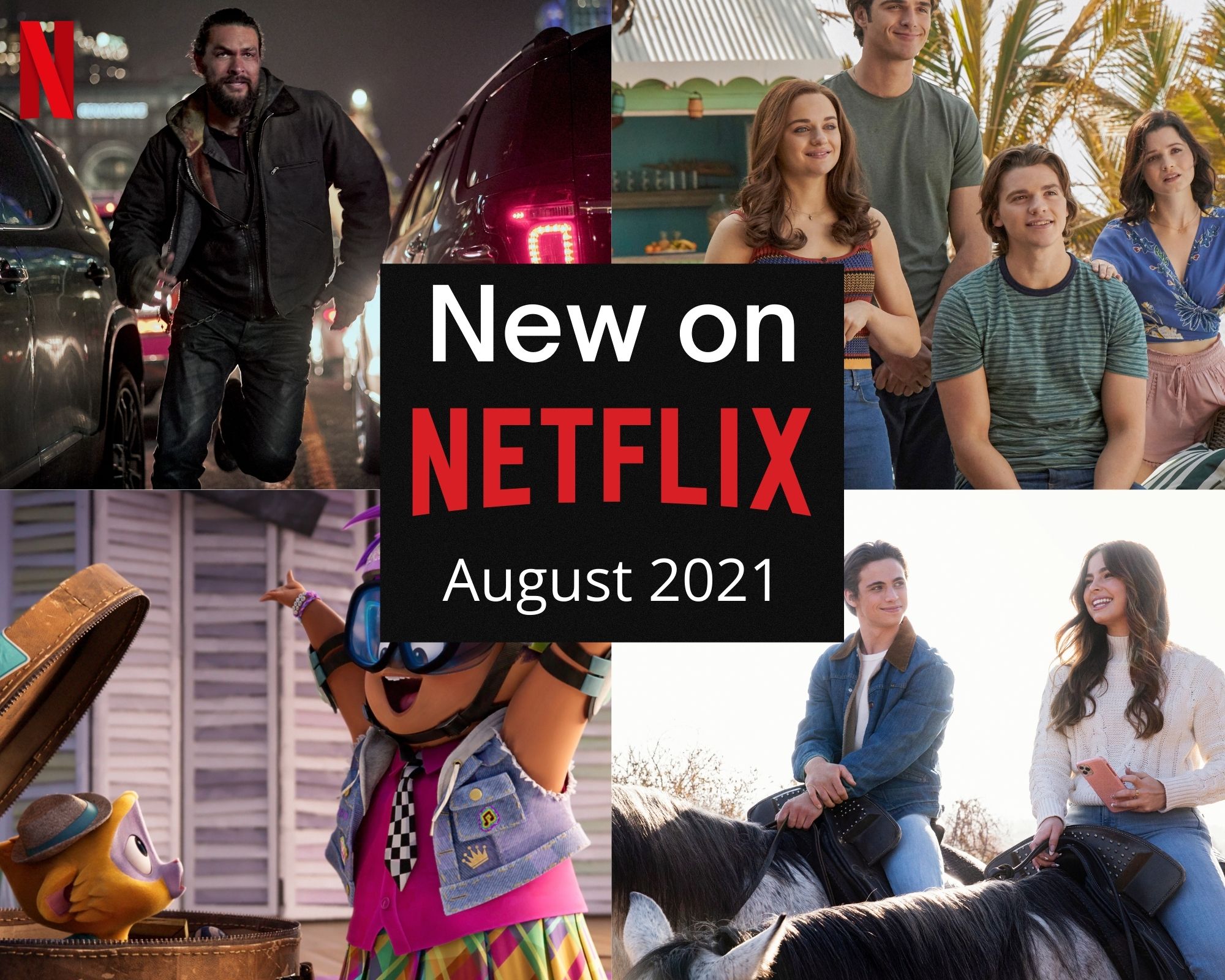 New on Netflix August 2021 collage. 