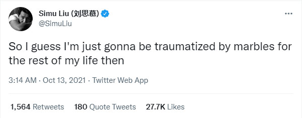 Simu Liu Tweet