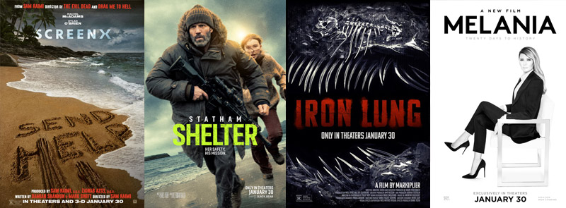 New movies in theaters January 30, 2026